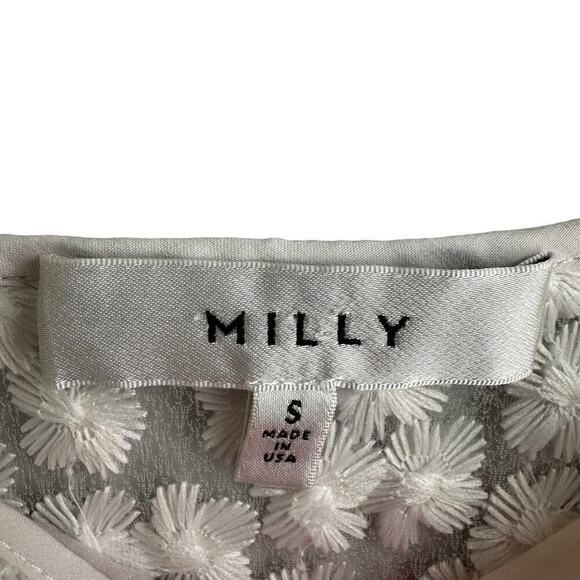 Milly Lydia Floral-Embroidered Lace Crop Top Women's S White Bell Sleeve Boho - Picture 4 of 8